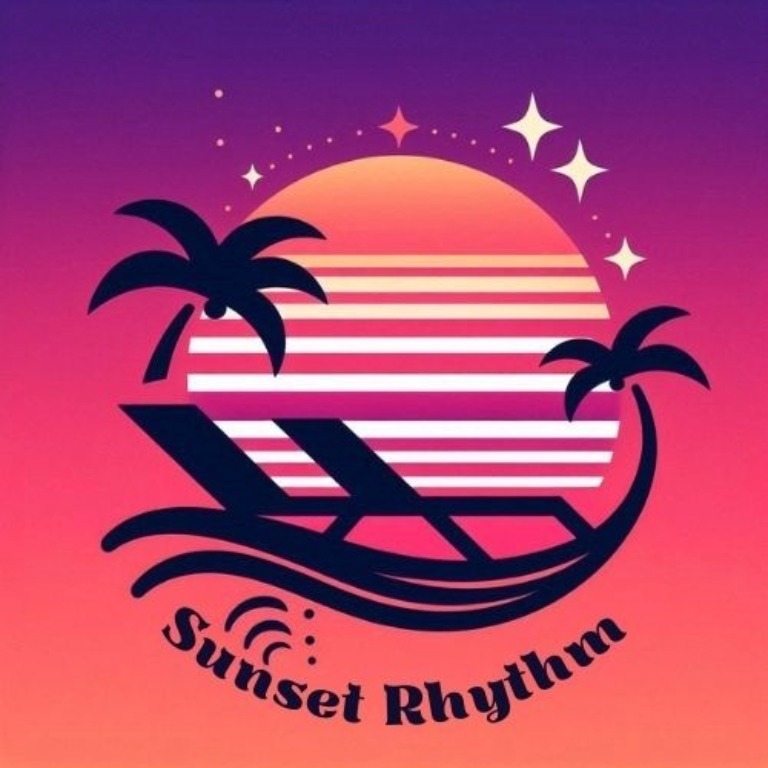 Logo-Design Sunset Rhythm gross